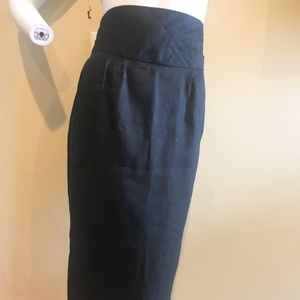 Vintage Matsuda high waisted linen pencil skirt S
